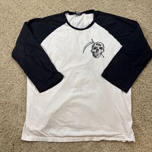 Metal Mulisha Y2k Vintage Long Sleeve White And Black Ride Fast Shirt